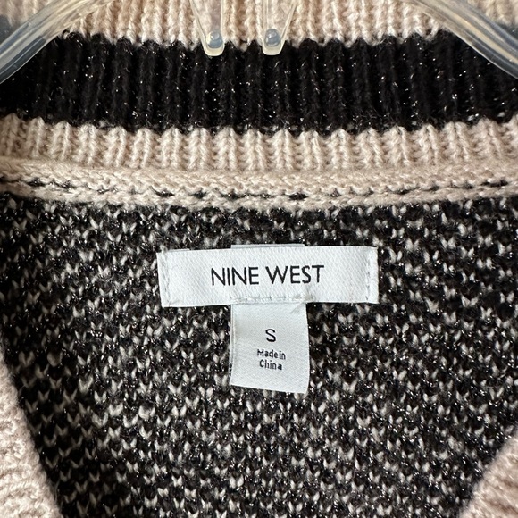 NINE WEST V Neckline Long Sleeves Small Knit Sweater BNWOT - Picture 5 of 9